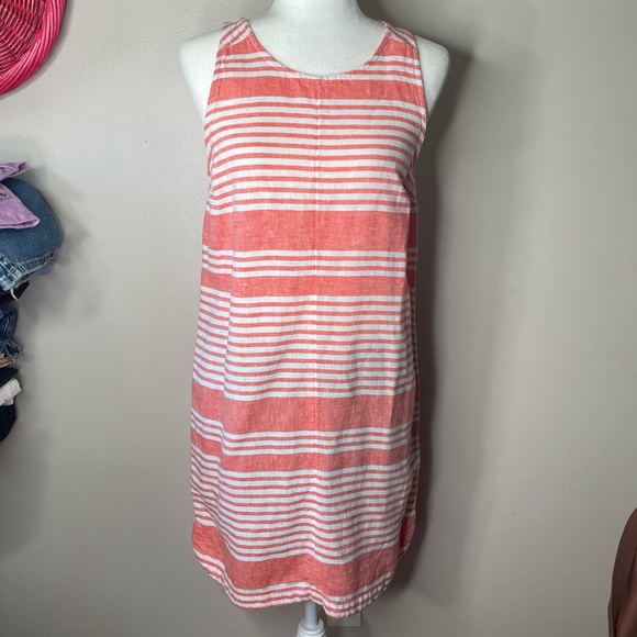 Old Navy Dresses & Skirts - 5/$25 Old Navy linen blend striped peach sheath dress
